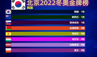 2022北京奥运金牌榜